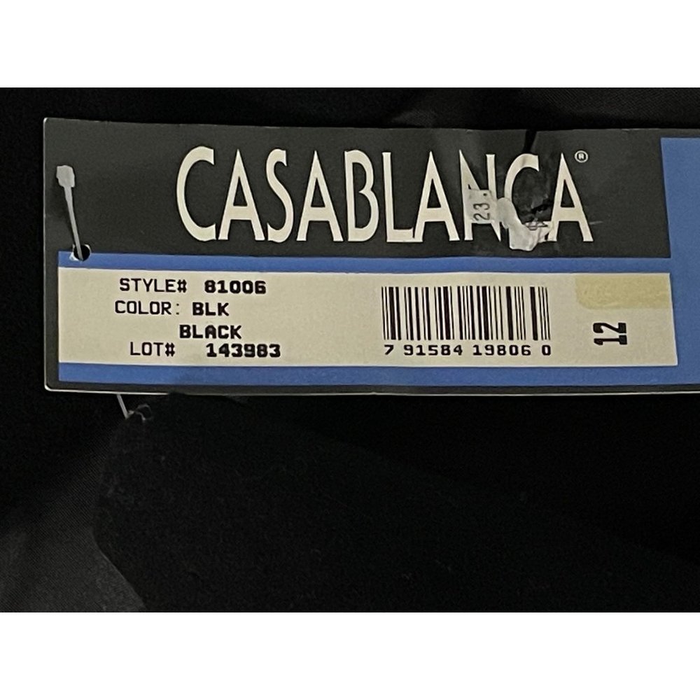 Vintage Casablanca Single Breasted Wool Cashmere Blazer Black Womens Size 12 - Picture 12 of 12
